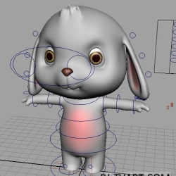 maya兔子模型下载 3d兔子模型 下载 带绑定材质